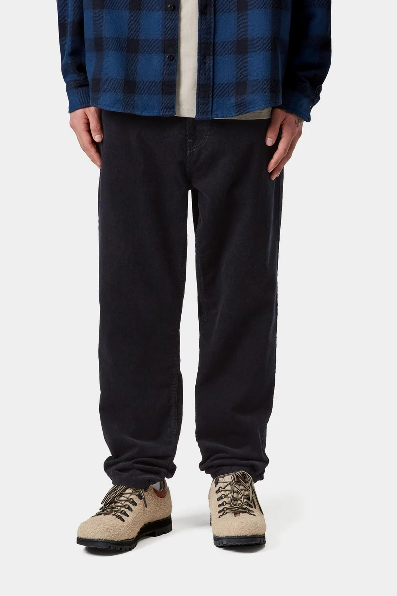 Carhartt WIP Herren Newel Ford Cordhose | Dunkelblau gewaschen