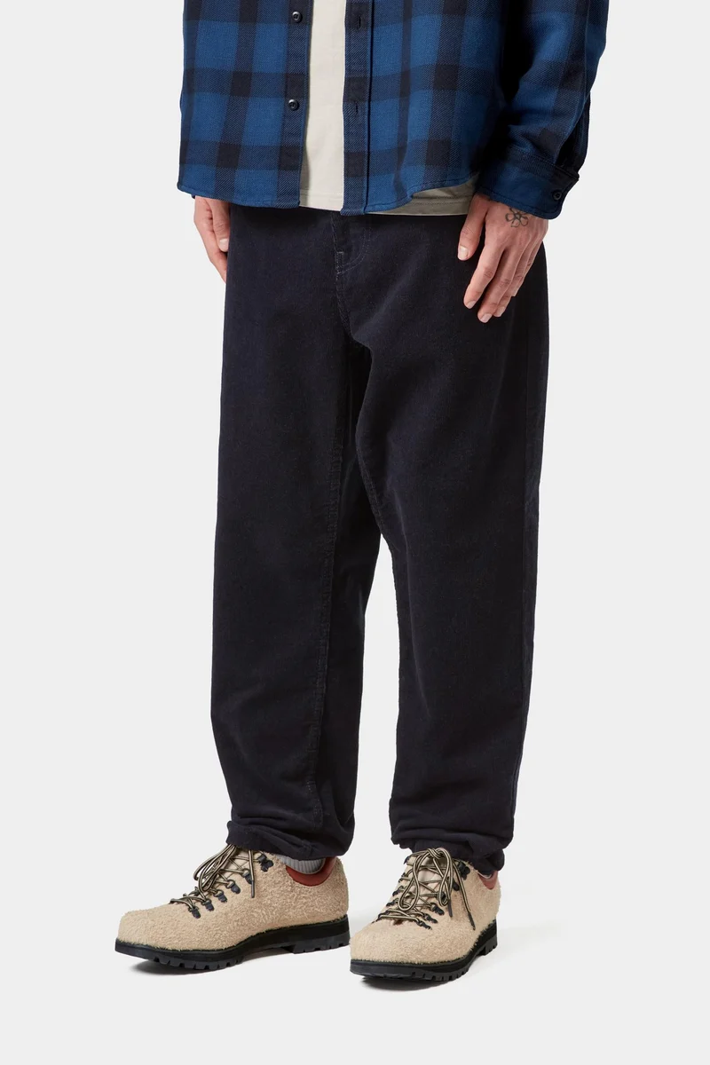 Carhartt WIP Herren Newel Ford Cordhose | Dunkelblau gewaschen