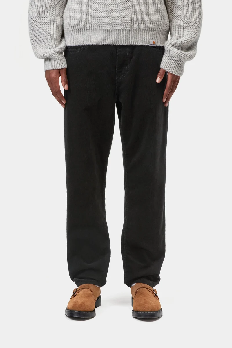 Carhartt WIP Herren Newel Ford Cordhose | Schwarz gewaschen