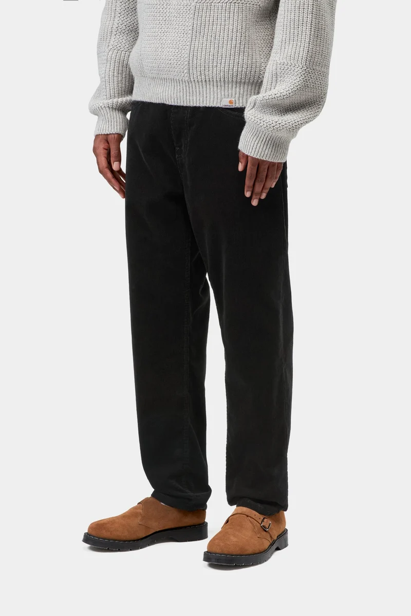 Carhartt WIP Herren Newel Ford Cordhose | Schwarz gewaschen