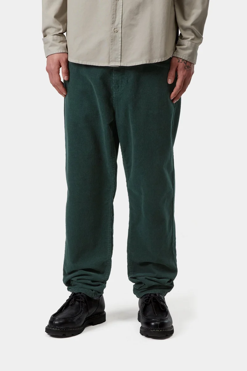 Carhartt WIP Herren Newel Ford Cordhose | Grün gewaschen