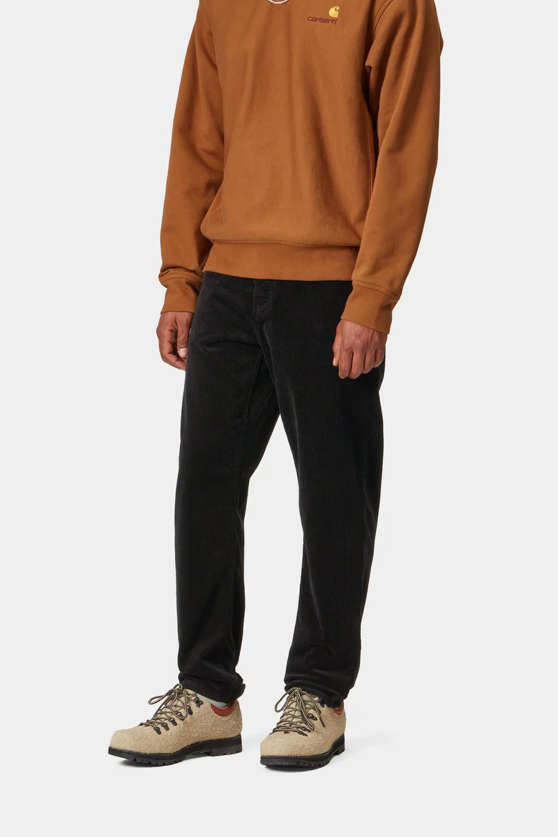 Carhartt WIP Herren Newel Coventry Cordhose | Schwarz gewaschen