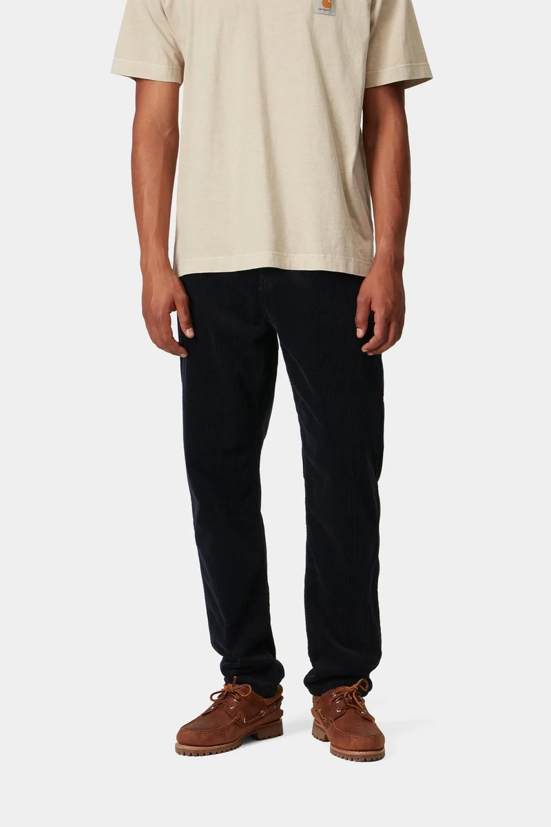 Carhartt WIP Herren Newel Coventry Cordhose | Dunkelblau gewaschen