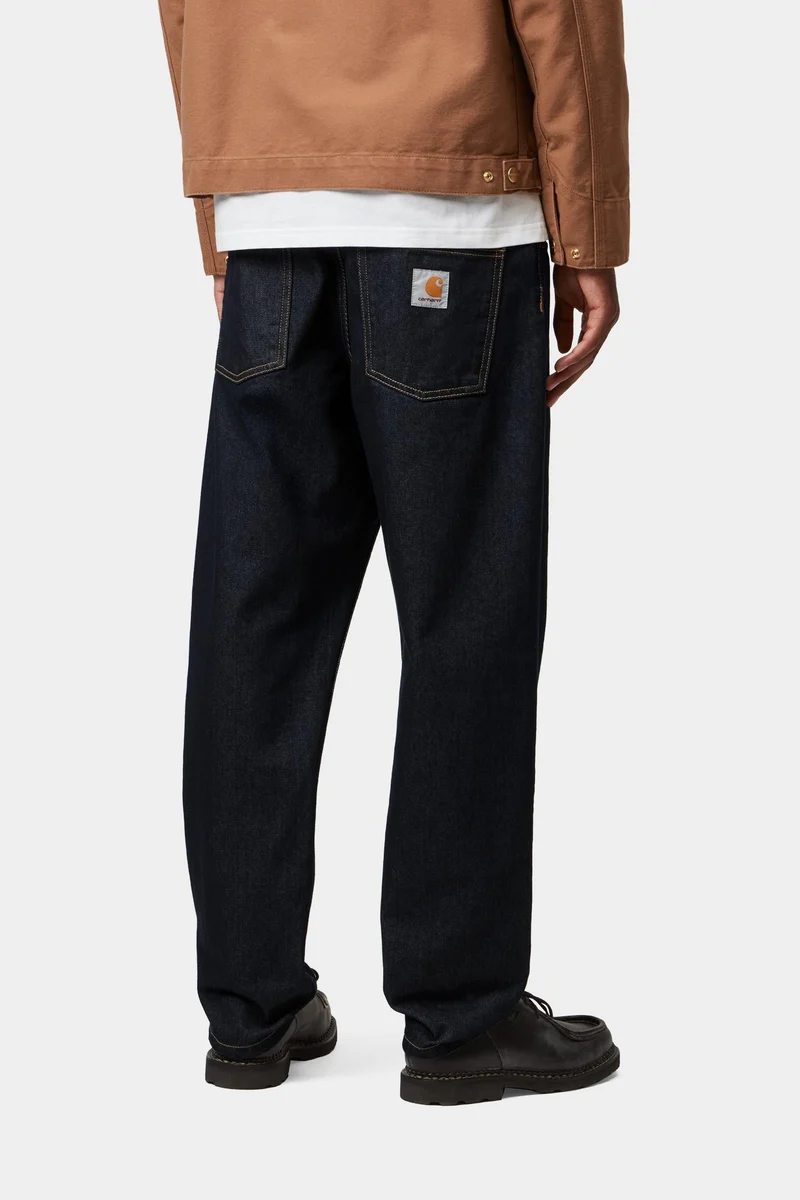 Carhartt WIP Herren Newel Hose | Blau, einfarbig gewaschen