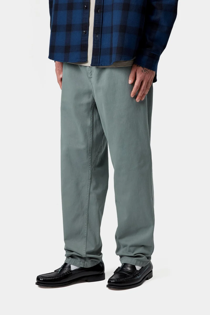Carhartt WIP Herren Flint Moraga Twill Hose | Samtgrün, stückgefärbt