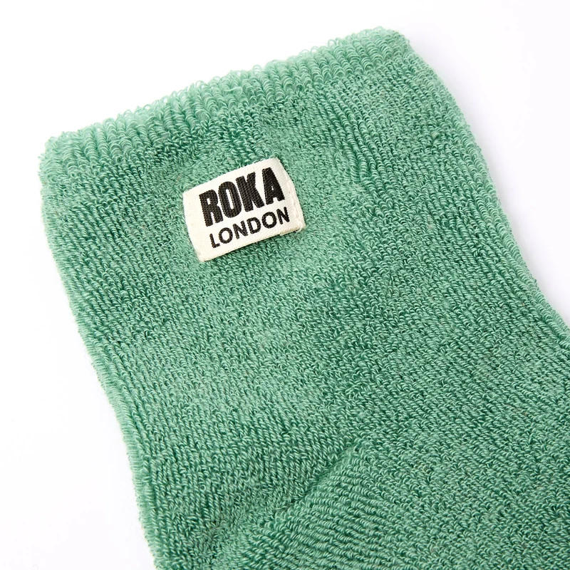 ROKA Watford Bio-Baumwoll-Crop-Socken | Matcha