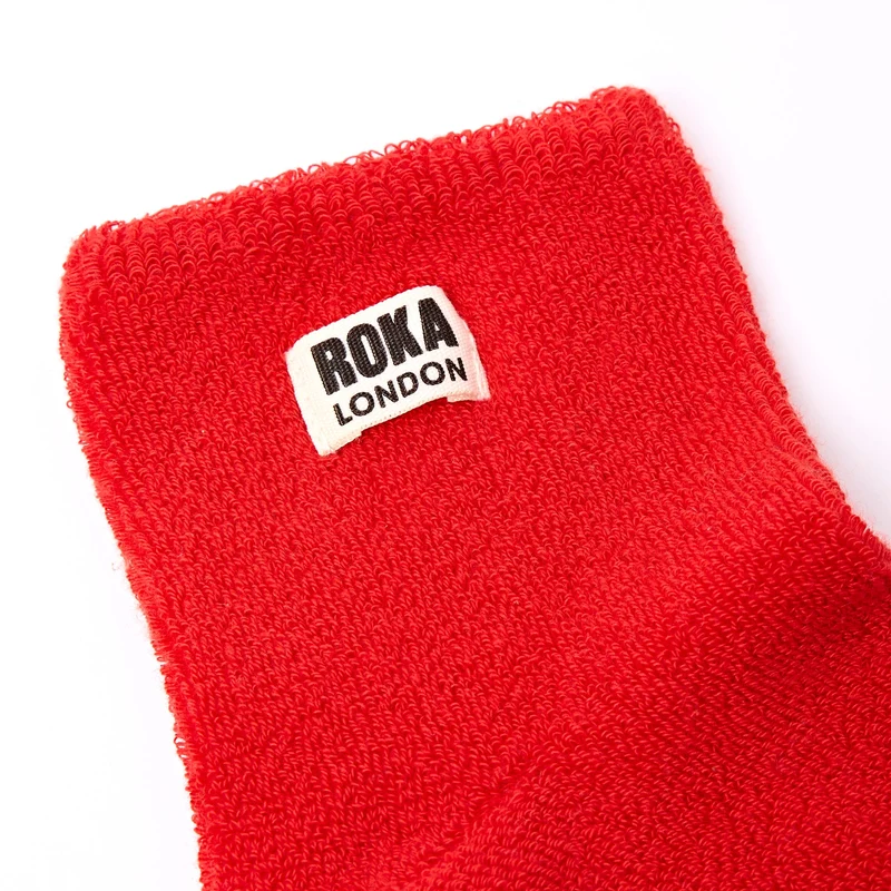 ROKA Watford Bio-Baumwoll-Crop-Socken | Cranberry