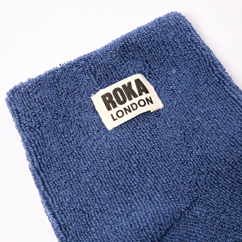 ROKA Watford Bio-Baumwoll-Crop-Socken | Küstenblau