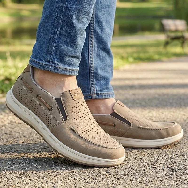 Rieker Leather Elastic Fit Slip On Shoes - RKR43062 / 330 548 - Grey