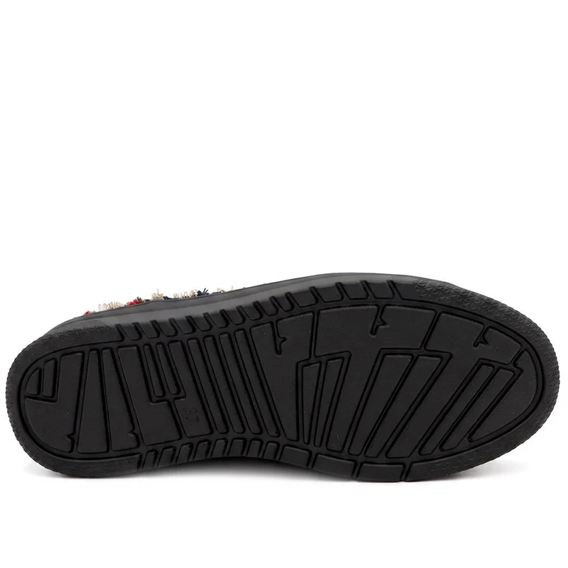 Wide Fit Zip & Lace Platform Trainers - WBINS43003 / 328 884 - Black Multi