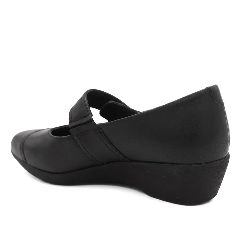 Smart Leather Touch Fasten Mary Janes - KF44011 / 330 096 - Black