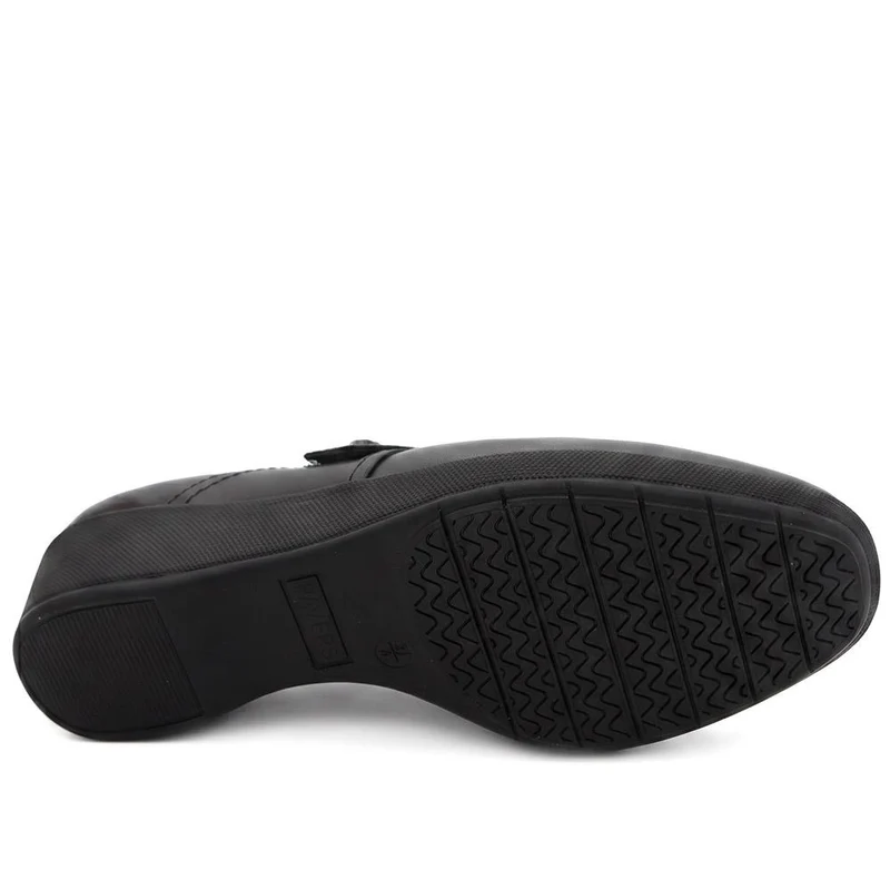 Smart Leather Touch Fasten Mary Janes - KF44011 / 330 096 - Black