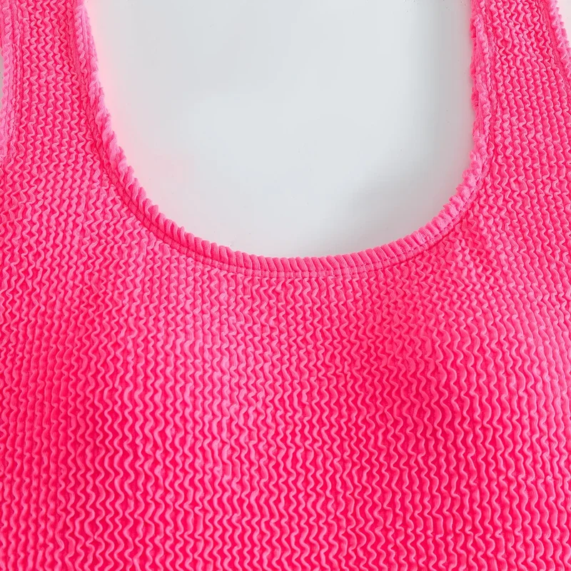 Ocean Chic - Champagnerwellen Bonbonfarben Einteiliger Badeanzug