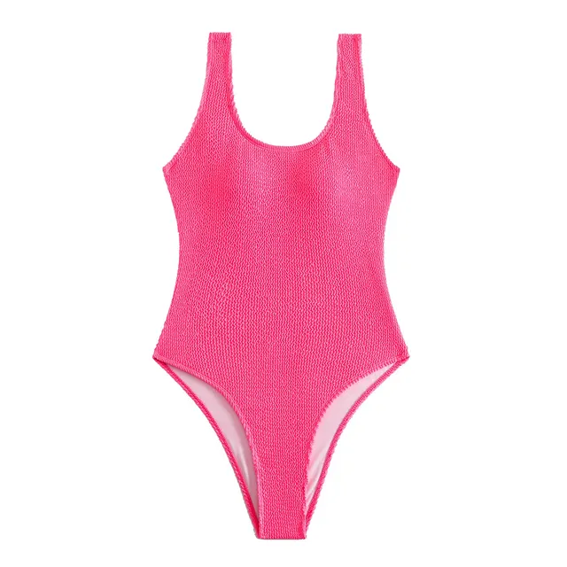 Ocean Chic - Champagnerwellen Bonbonfarben Einteiliger Badeanzug