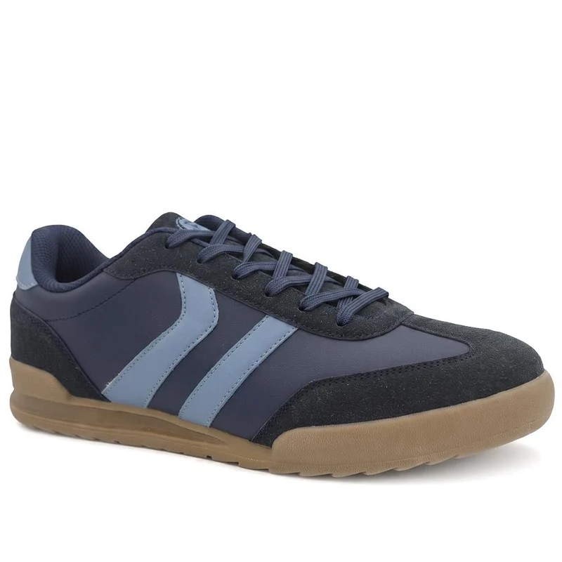 Wide Fit Memory Foam Lace Up Trainers - SUNCH43000 / 328 962 - Navy-Blue