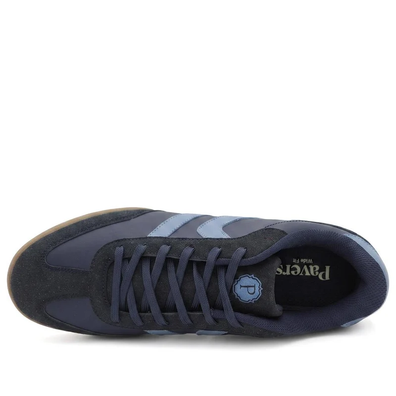 Wide Fit Memory Foam Lace Up Trainers - SUNCH43000 / 328 962 - Navy-Blue