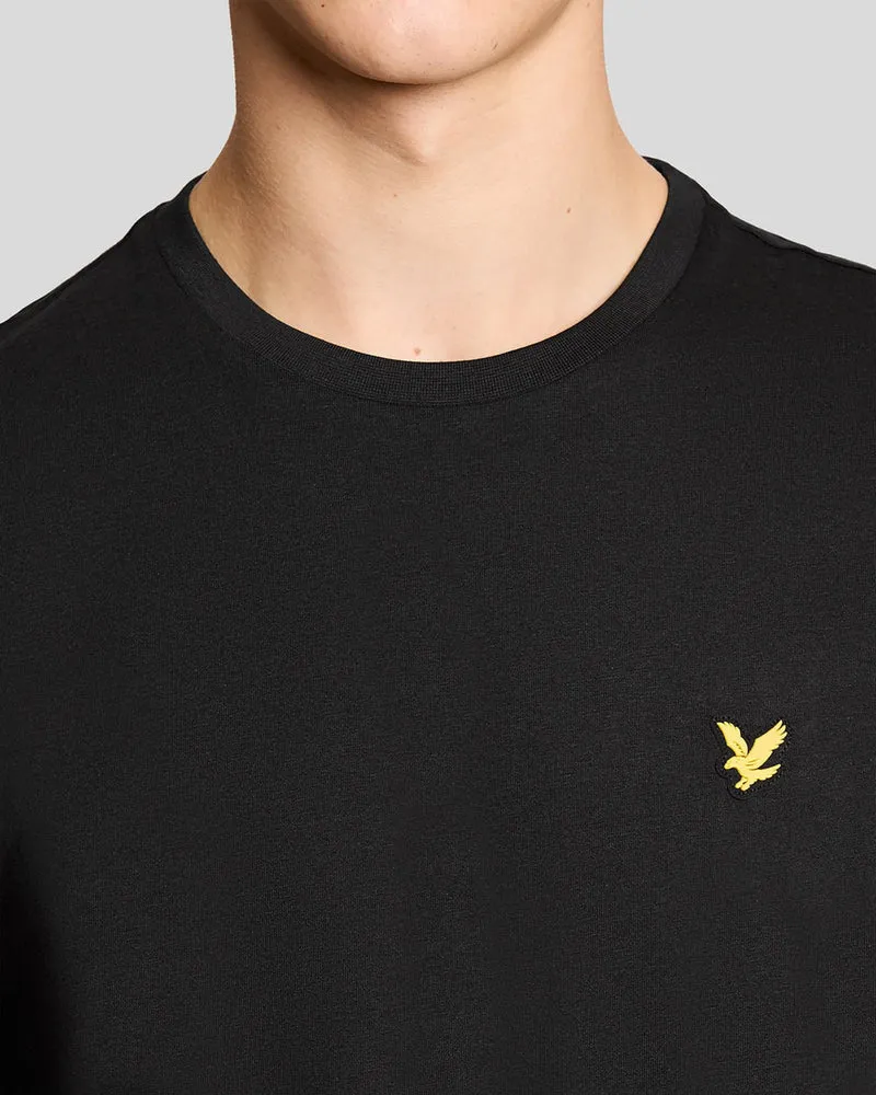 Lyle & Scott Herren-Sport-T-Shirt mit kurzen Ärmeln | Tiefschwarz