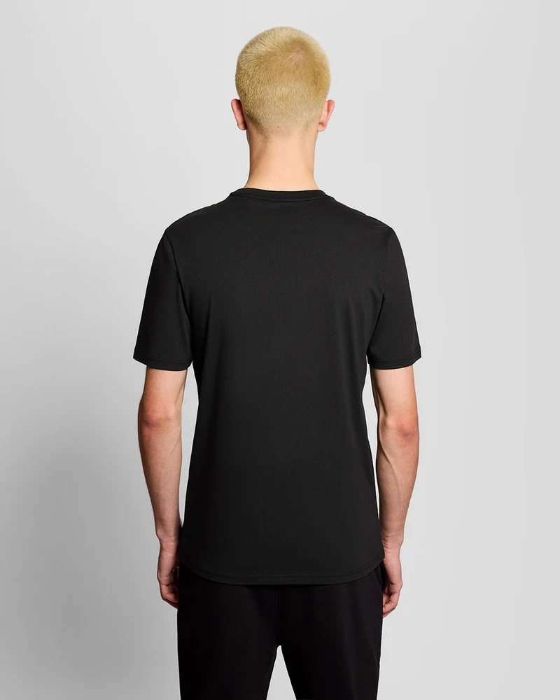 Lyle & Scott Herren-Sport-T-Shirt mit kurzen Ärmeln | Tiefschwarz