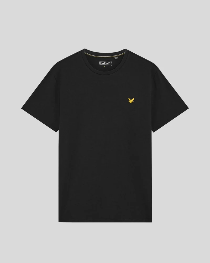 Lyle & Scott Herren-Sport-T-Shirt mit kurzen Ärmeln | Tiefschwarz