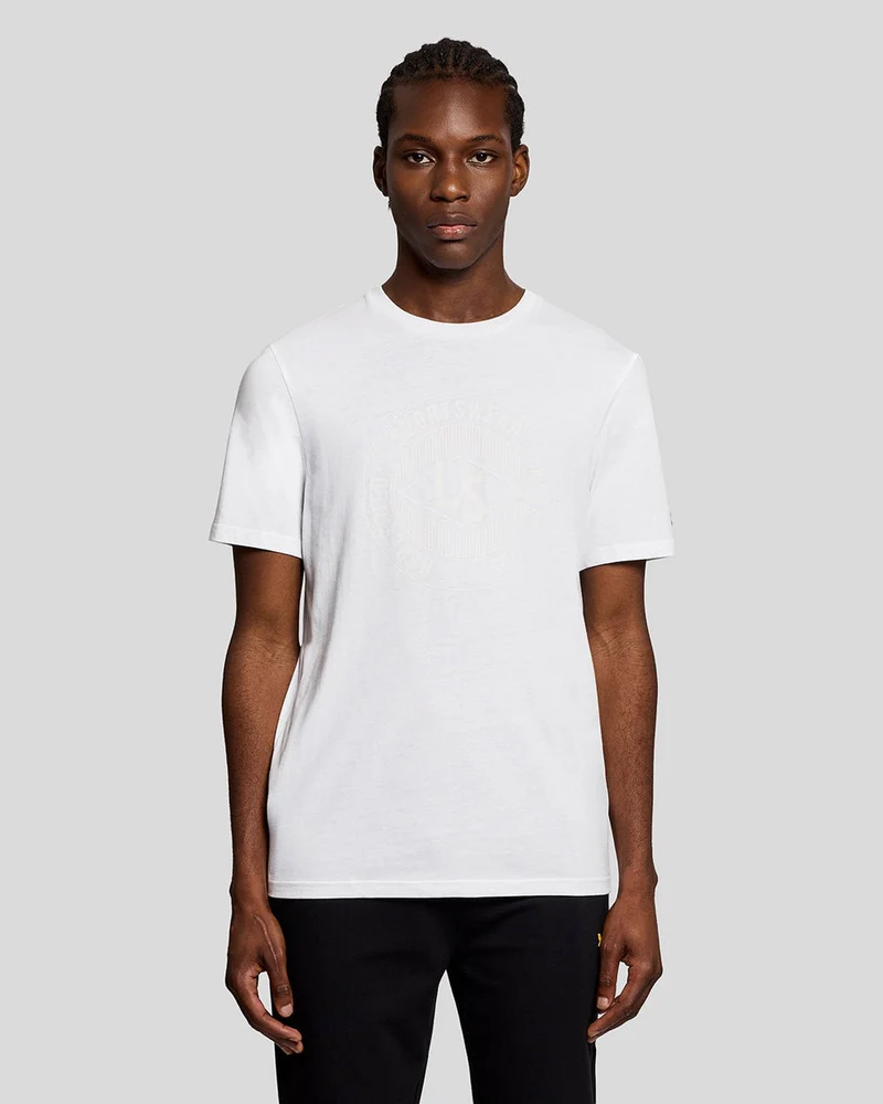 Lyle & Scott Herren-T-Shirt mit Grafiklogo im Sport-Look | Weiß