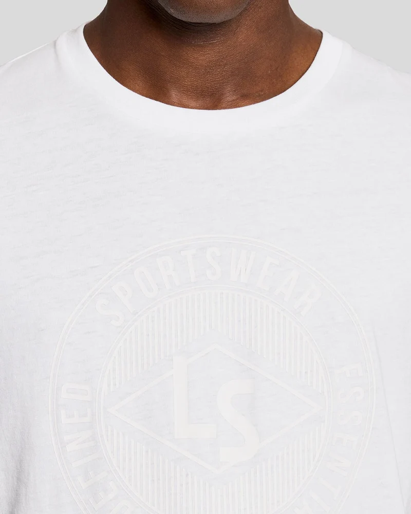 Lyle & Scott Herren-T-Shirt mit Grafiklogo im Sport-Look | Weiß