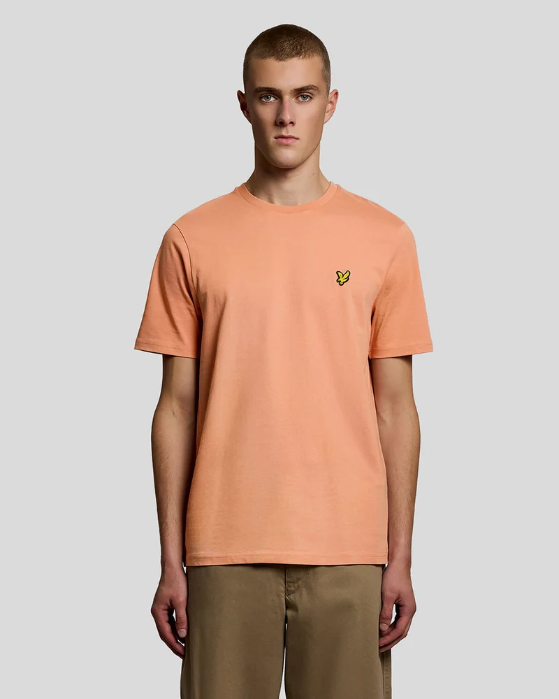 Lyle & Scott Herren-T-Shirt aus Baumwolle mit Rundhalsausschnitt | Terrakotta-Topf