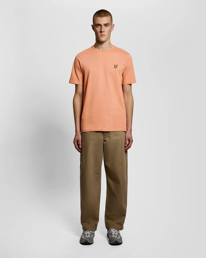 Lyle & Scott Herren-T-Shirt aus Baumwolle mit Rundhalsausschnitt | Terrakotta-Topf