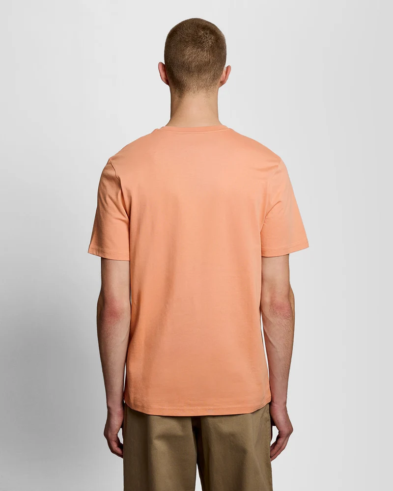 Lyle & Scott Herren-T-Shirt aus Baumwolle mit Rundhalsausschnitt | Terrakotta-Topf