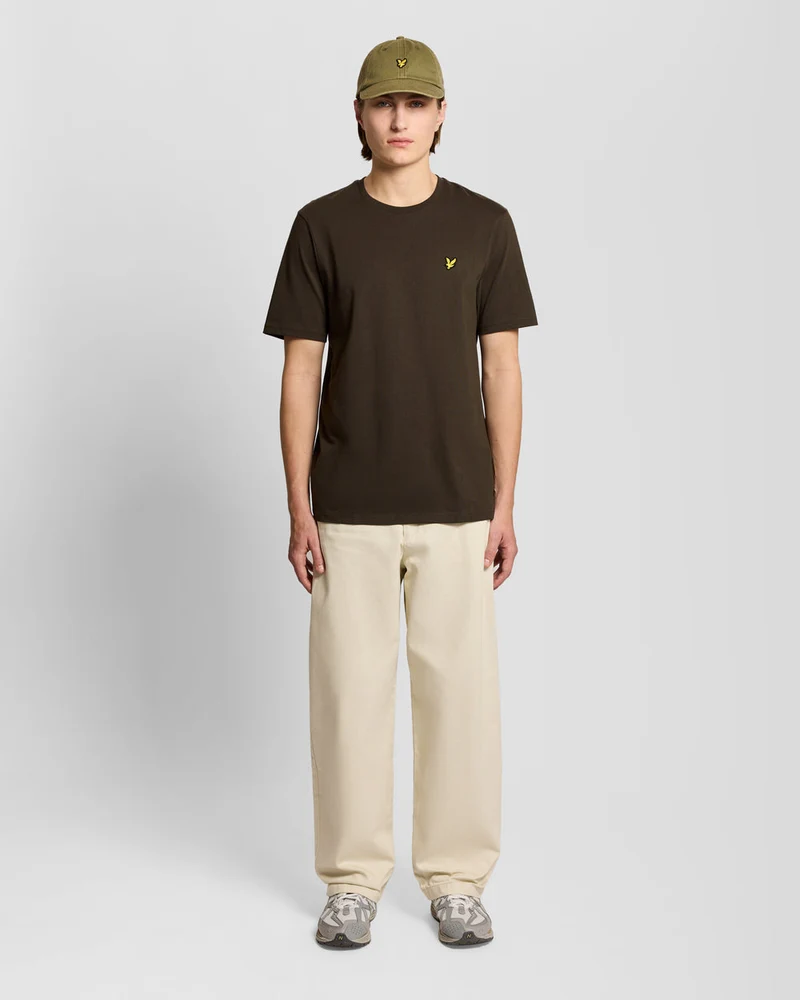 Lyle & Scott Herren-T-Shirt aus Baumwolle mit Rundhalsausschnitt | Ebenholz