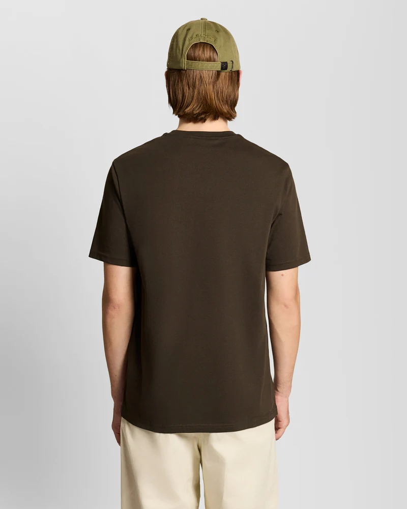 Lyle & Scott Herren-T-Shirt aus Baumwolle mit Rundhalsausschnitt | Ebenholz