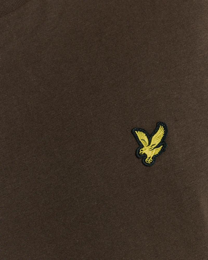 Lyle & Scott Herren-T-Shirt aus Baumwolle mit Rundhalsausschnitt | Ebenholz
