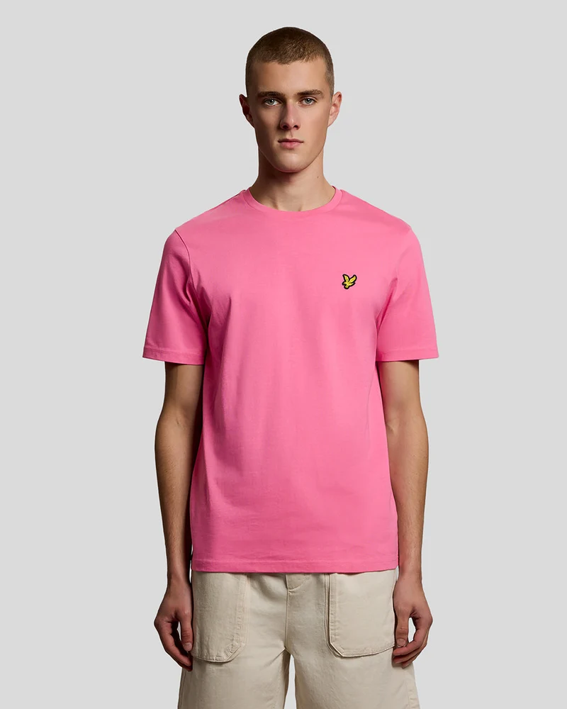 Lyle & Scott Herren-T-Shirt aus Baumwolle mit Rundhalsausschnitt | Pink