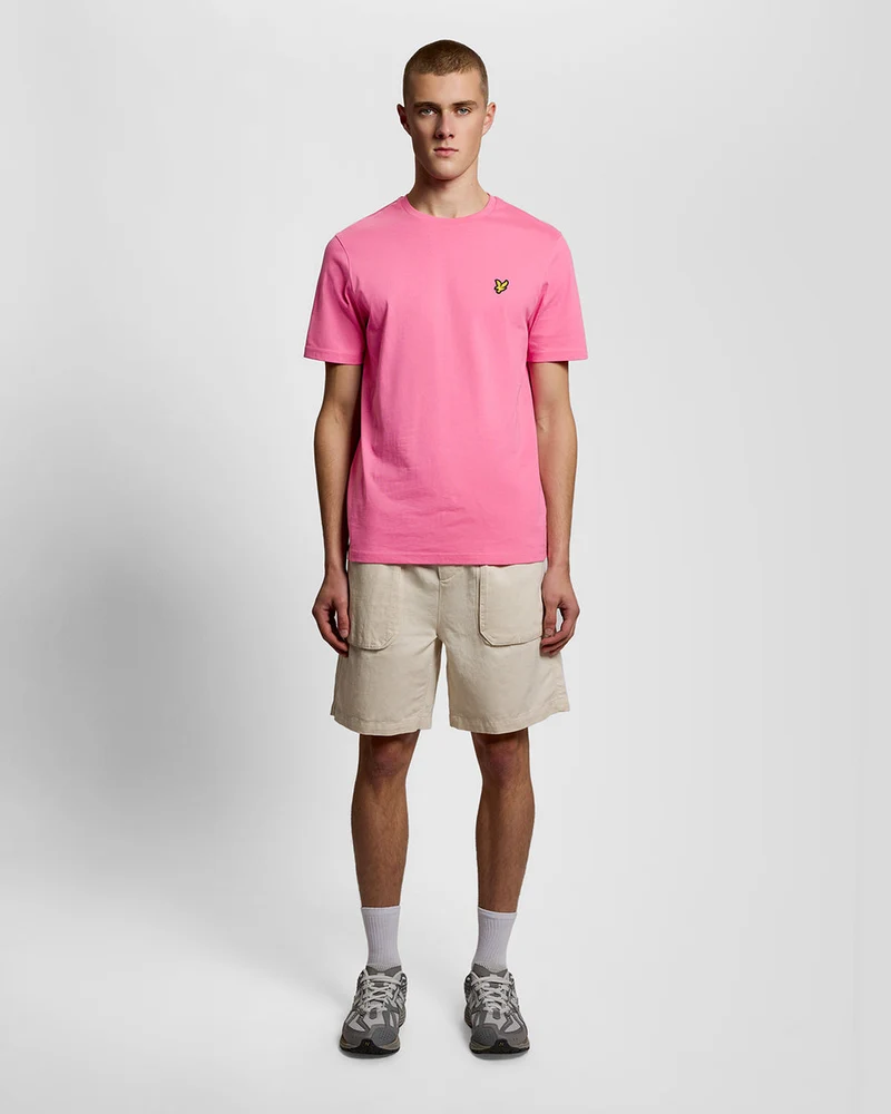 Lyle & Scott Herren-T-Shirt aus Baumwolle mit Rundhalsausschnitt | Pink