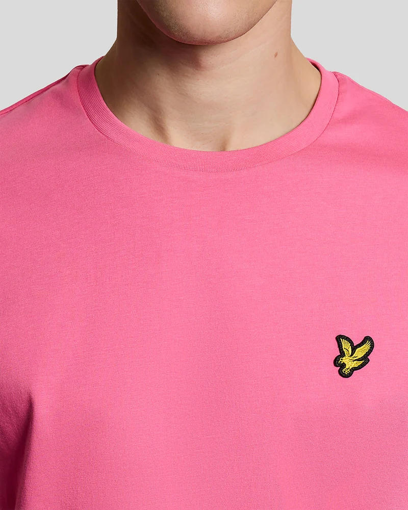 Lyle & Scott Herren-T-Shirt aus Baumwolle mit Rundhalsausschnitt | Pink
