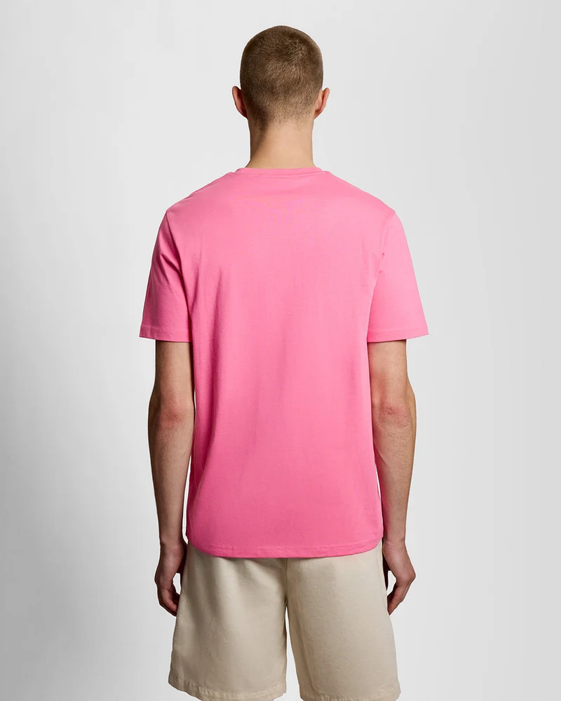 Lyle & Scott Herren-T-Shirt aus Baumwolle mit Rundhalsausschnitt | Pink