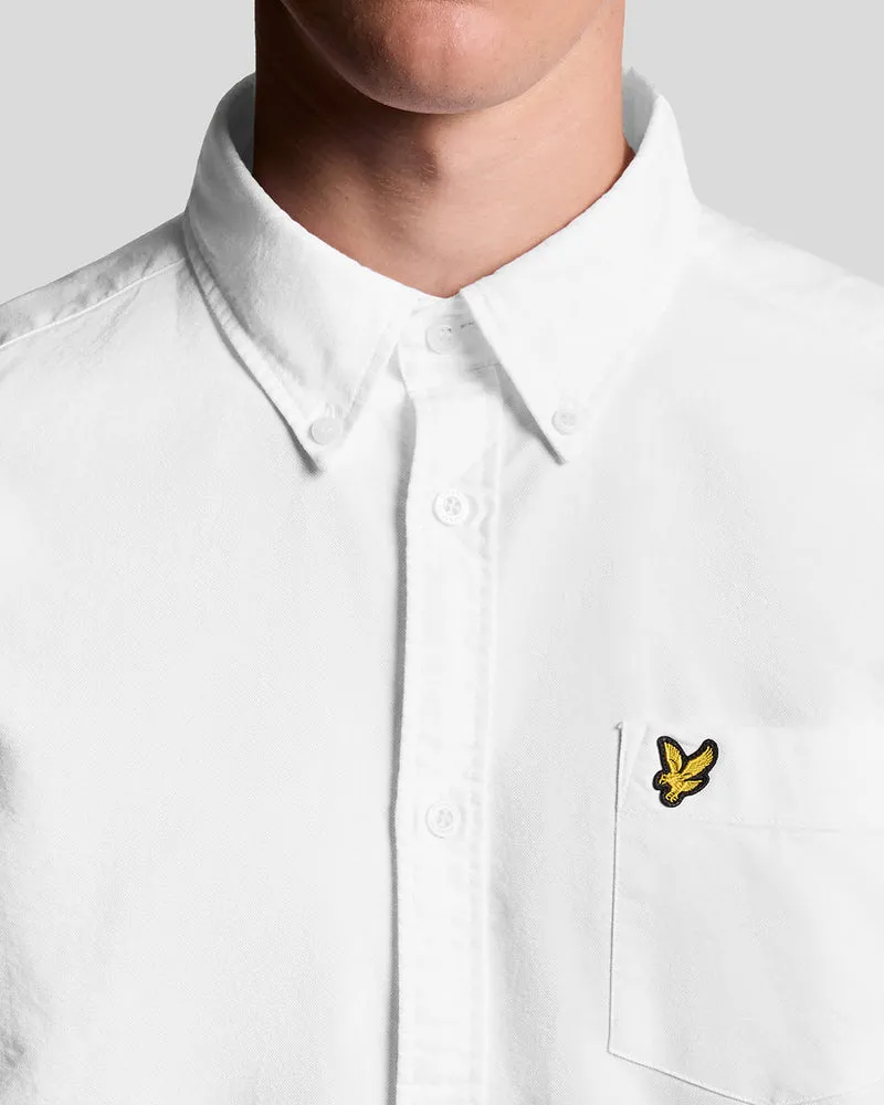 Lyle & Scott Herren-Baumwollhemd mit Knopfleiste | Weiß