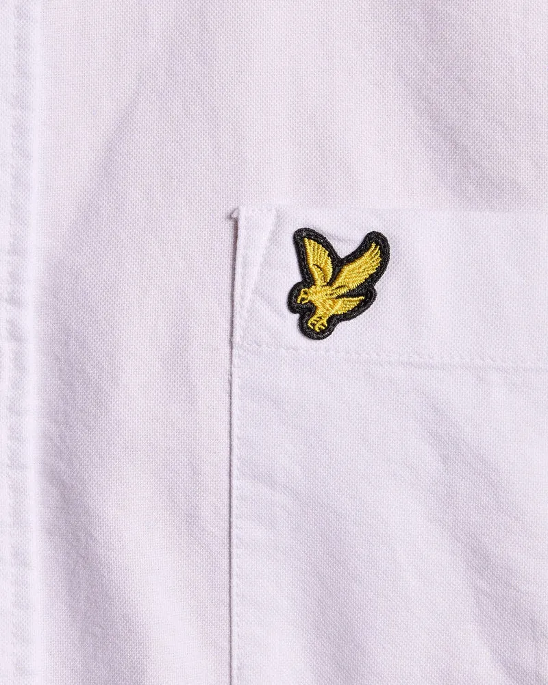 Lyle & Scott Herren-Baumwollhemd mit Knopfleiste | Weiß