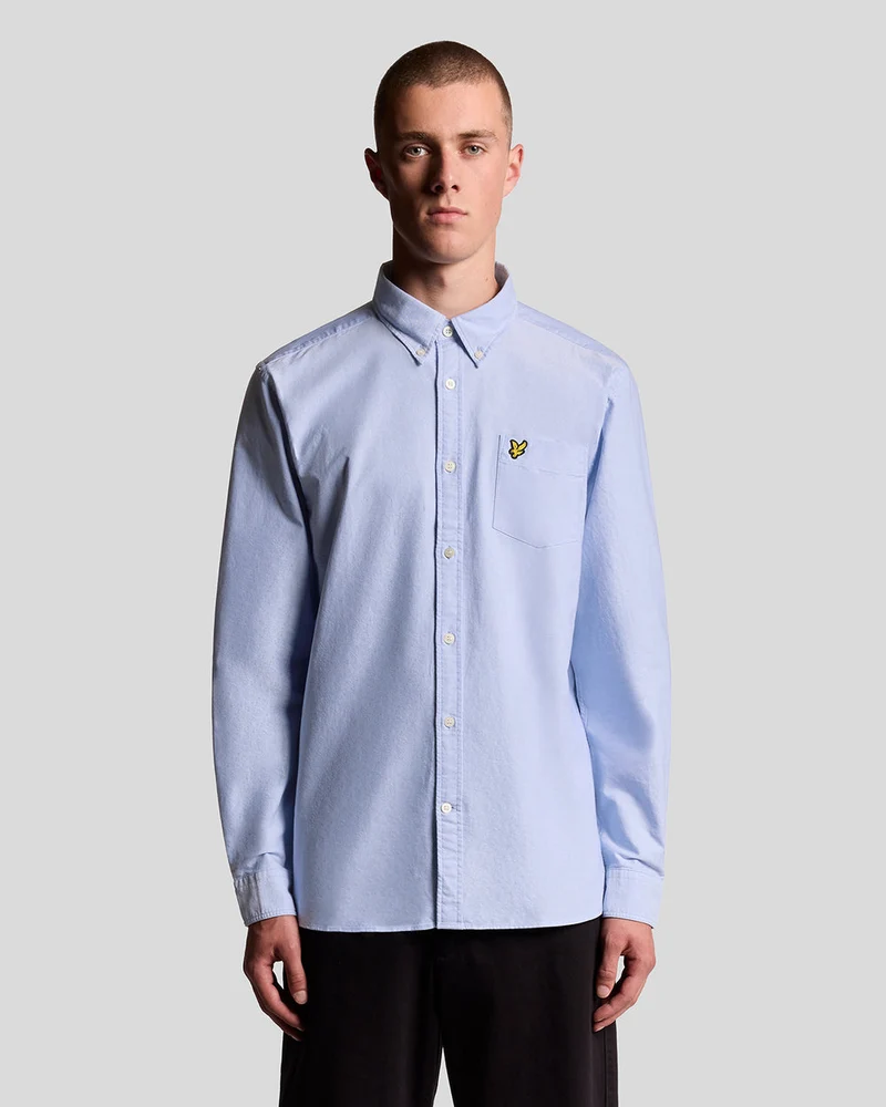 Lyle & Scott Herren-Baumwollhemd mit Knopfleiste | Riviera