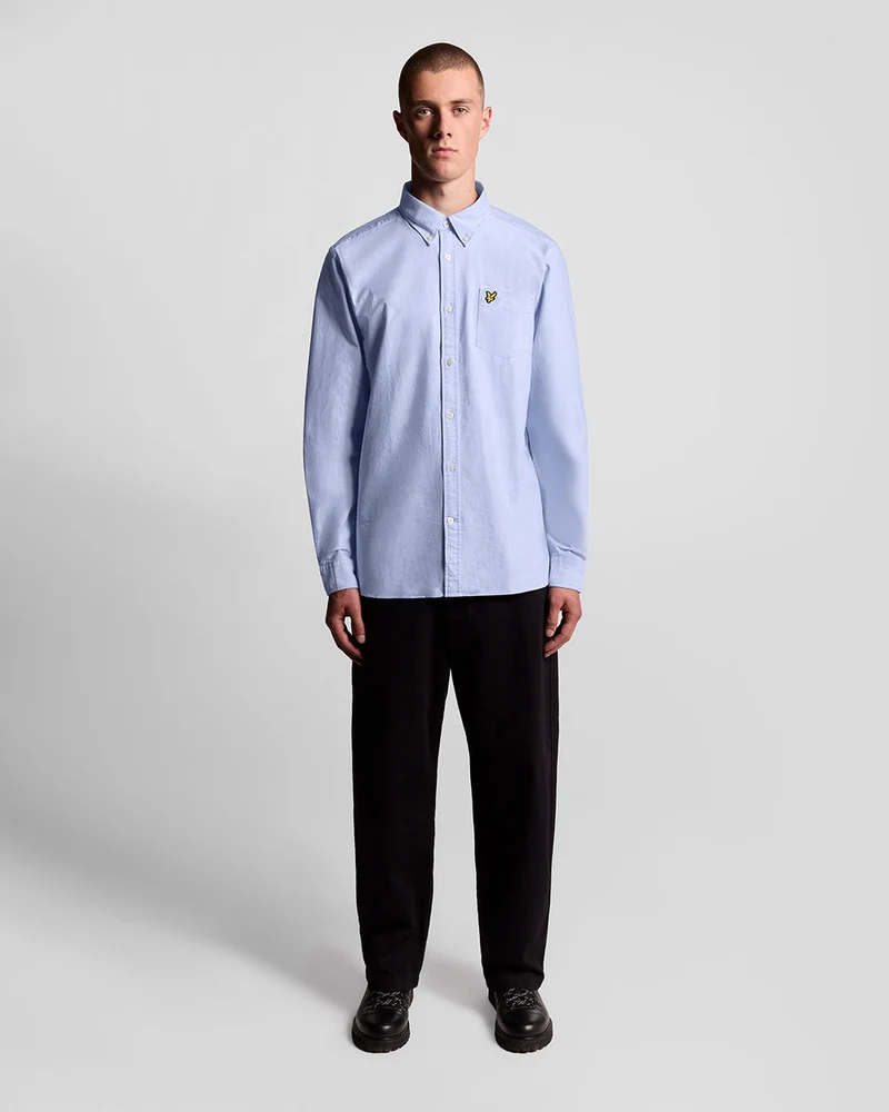Lyle & Scott Herren-Baumwollhemd mit Knopfleiste | Riviera