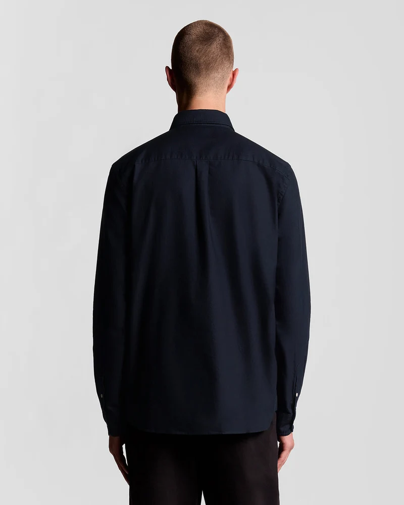 Lyle & Scott Herren-Baumwollhemd mit Knopfleiste | Dunkelblau