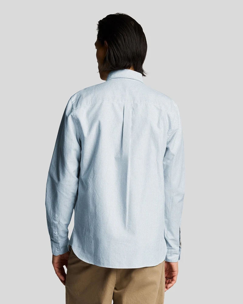 Lyle & Scott Herren-Oxfordhemd aus Baumwolle mit Streifen | Hellblau