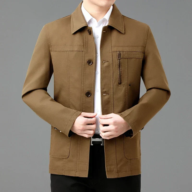 Leichte Baumwolljacke mit bedrucktem Innenfutter - Jens