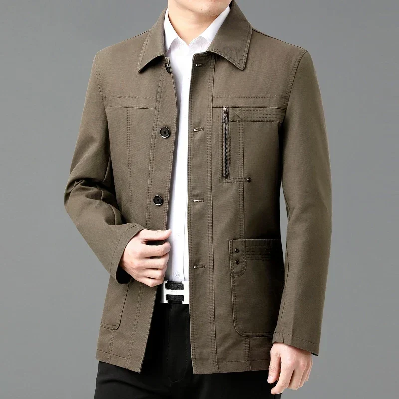 Leichte Baumwolljacke mit bedrucktem Innenfutter - Jens