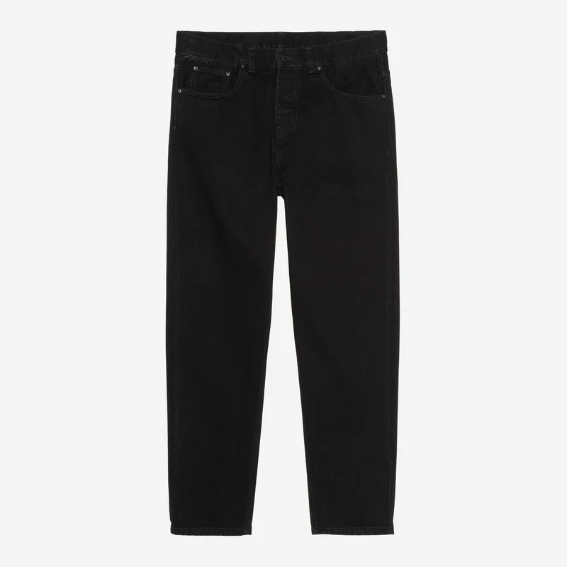Carhartt WIP Herren Newel Hose | Schwarz, einfarbig gewaschen