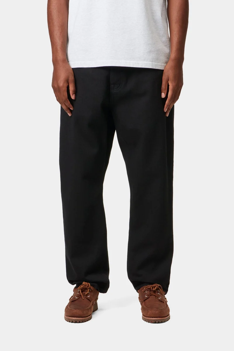 Carhartt WIP Herren Newel Hose | Schwarz, einfarbig gewaschen
