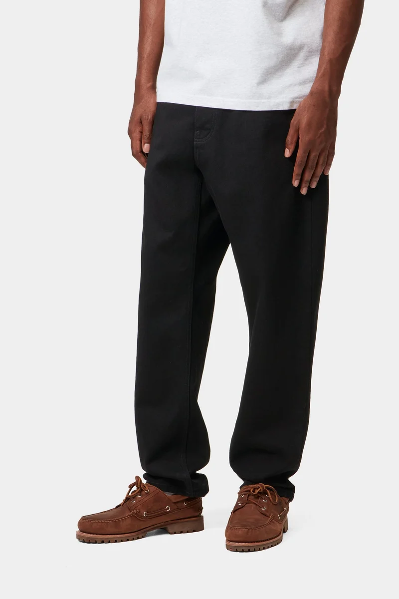 Carhartt WIP Herren Newel Hose | Schwarz, einfarbig gewaschen