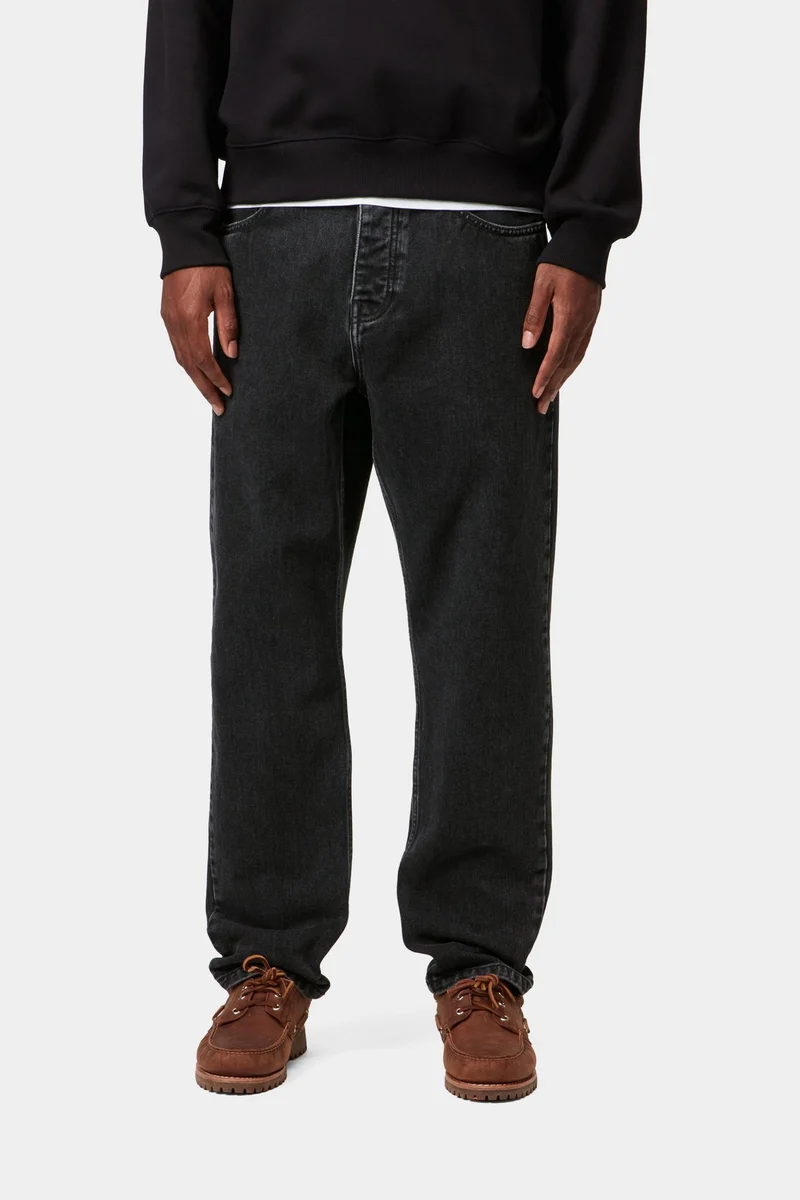 Carhartt WIP Herren Newel Hose | Schwarz Stone Washed