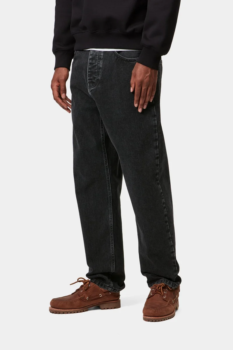 Carhartt WIP Herren Newel Hose | Schwarz Stone Washed