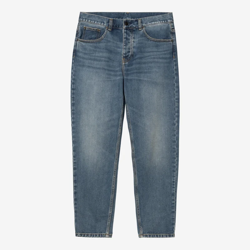 Carhartt WIP Herren Newel Hose | Dunkelblau, Used-Look