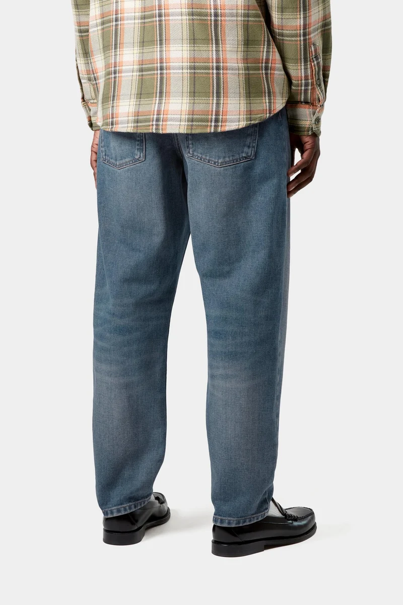 Carhartt WIP Herren Newel Hose | Dunkelblau, Used-Look